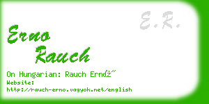 erno rauch business card